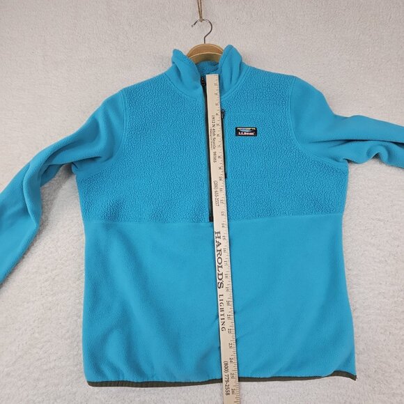 90s LL Bean Trail Fleece Large Blue Half Zip Pullover Gorpcore Vtg Sweatshirt - Picture 4 of 12